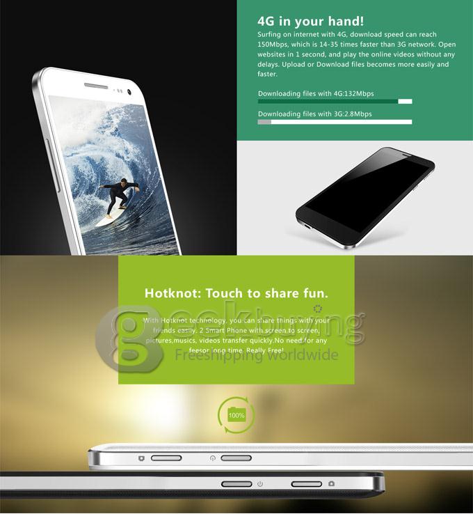 Zopo ZP999 Pro Lion Heart 4G Smartphone 3GB RAM 32GB ROM MTK6595 Octa Core 2.0GHz 5.5 inch FHD Android 4.4 14.0MP - White