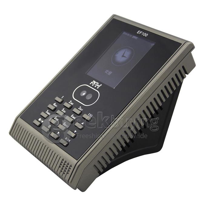 ZKT EF100 Facial Recognition Time Attendance Punch Card Machine - Black