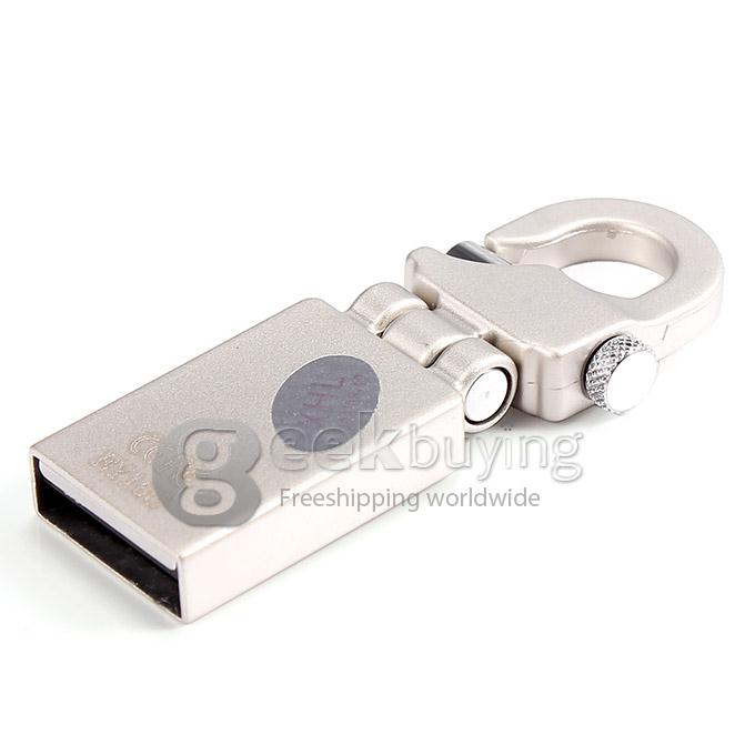 PNY Mini Hook 16G USB 2.0 Steel Flash Drive U Disk Memory Stick USB Drive - Silver