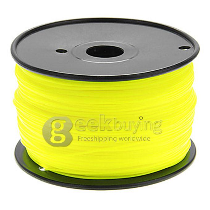 Heacent P003 3D Printer Material PLA Filaments Consumables Plastic Cable 3MM 1KG - Transparent Yellow