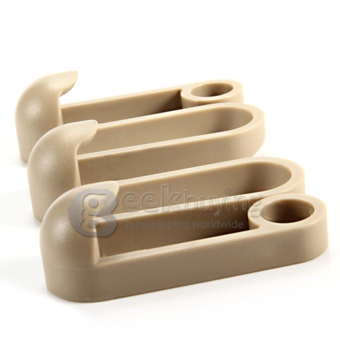 Handy Headrest Hanger Car Seat Hooks Car Headrest Pole Mounted Hook Beige (2 Piece Pack)