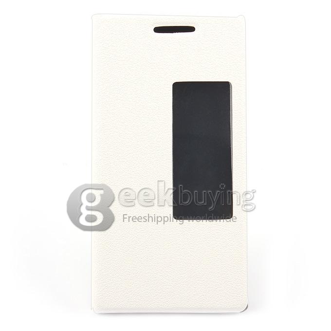 Brand New Protecive Cover Flip Stand Leather Case for HUAWEI Ascend P7 - White