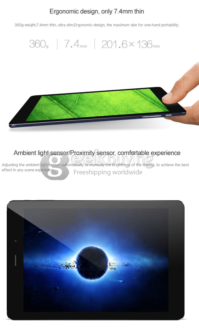 Cube TALK79 U55GT-C8 MTK8392 Octa Core 1.7GHz 7.85 Inch Android 4.4 OS IPS Retina 2048*1536 3G/Bluetooth/GPS 2GB+16GB Tablet PC