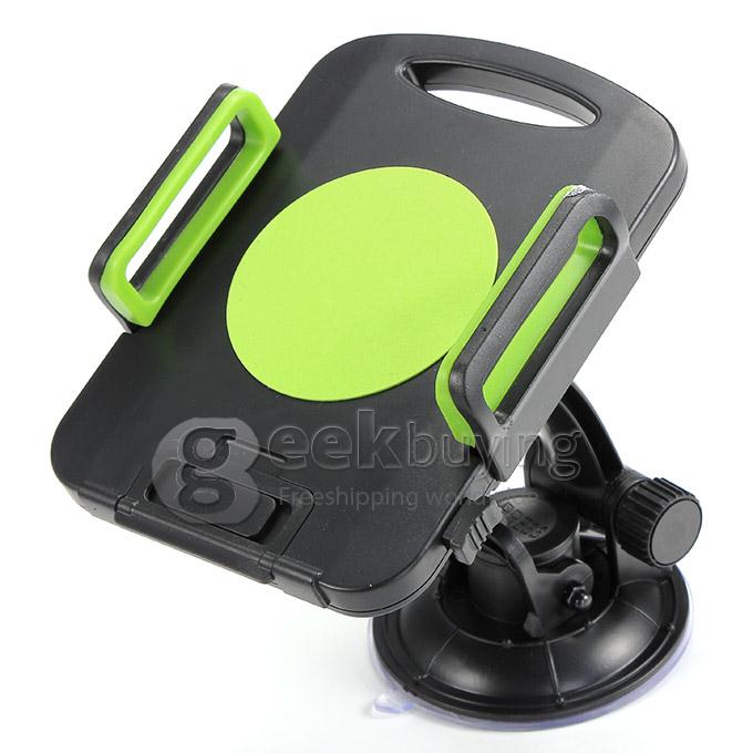 New Car Bracket Suction Mount Holder Backrest Windshield Mountain for iPad Air Mini Sumsang Tablet PC - Black+Green