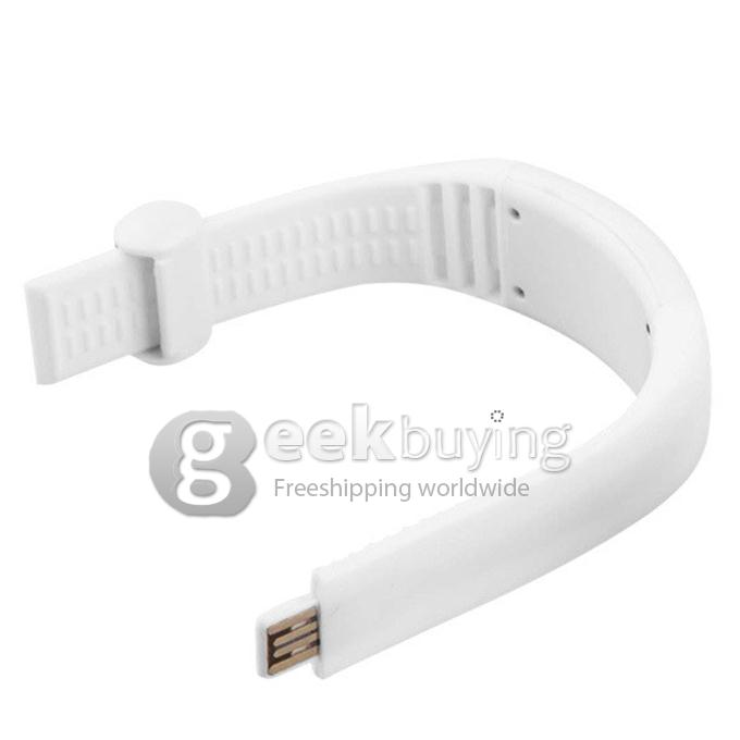 Personalized Accurate Signature USB 3D Acceleration Sensor Pedometer Smart Watch 8G Capacity - White