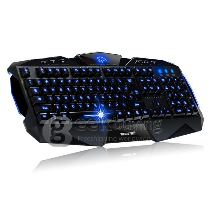 WFIRST X7 USB Wired 104Key Gaming Keyboard with Backlight