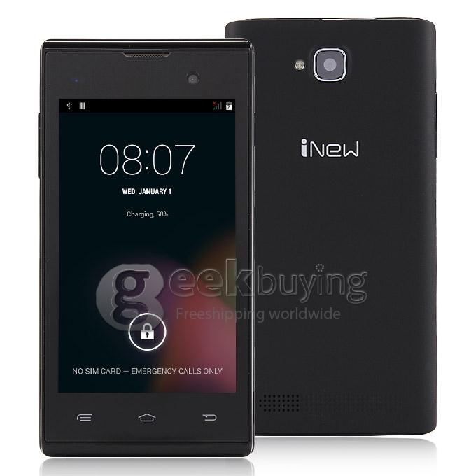 INEW U1 WVGA MTK6572 Dual Core 1.0GHz Smartphone 4.0 Inch Android 4.4 OS 4GB ROM Dual Cameta Dual SIM 2.0MP 3G - Black