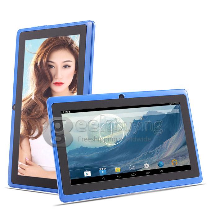 Q89 Allwinner A23 7 Inch Tablet PC Android 4.4 OS 4GB ROM Dual Cameras with Flash Big Horn - Blue