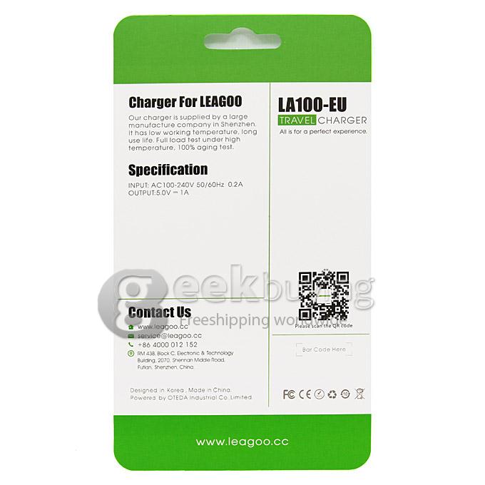 EU Plug Wall Charger USB Power Adapter for LEAGOO Smartphone - Black