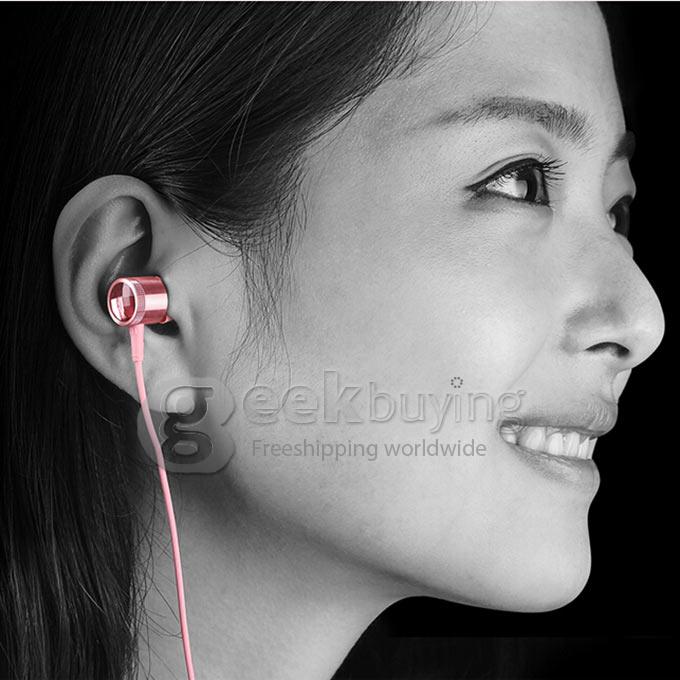 Original Xiaomi Crystal Smartphone Piston 2 II In-Ear Earphones Wire Control with Mic - Pink