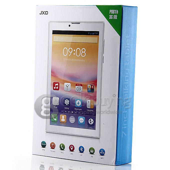 JXD P861H MTK8382 Quad Core 7 Inch Tablet PC Android 4.4 OS 1GB/8GB BT GPS FM 3G Call - White