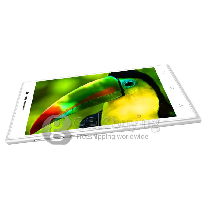 DOOGEE TURBO2 DG900 FHD 5.0Inch MTK6592 Octa Core 1.7GHz Smartphone Android 4.4 OS 2GB RAM 18.0MP Gorilla Glass 3-White with Silver Frame