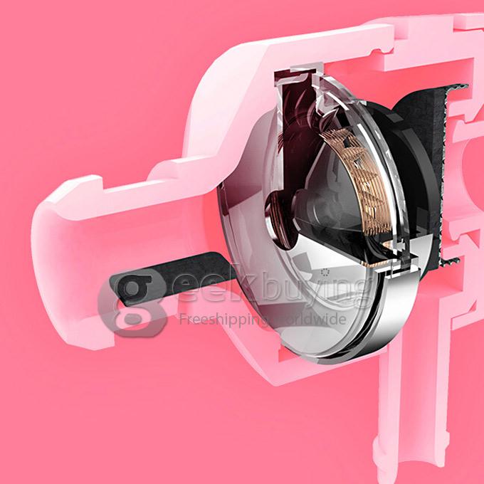 Original Xiaomi Crystal Smartphone Piston 2 II In-Ear Earphones Wire Control with Mic - Pink
