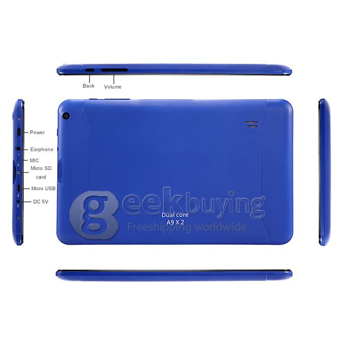 R902W RK3026 9 Inch Tablet PC Android 4.2 OS 8GB ROM Capacitive Touch Screen T-FLASH(Support 16G MAX) - Blue