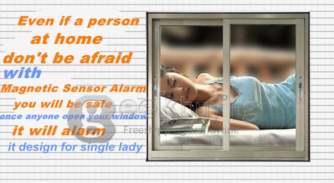 FK-9806B2 Home Security Wireless Remote Control Vibration Alarm for Door Window - White