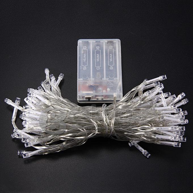 10M 80 LED Copper Wire LED String Light / LED Rope Lamp (3 x AA) - Blue