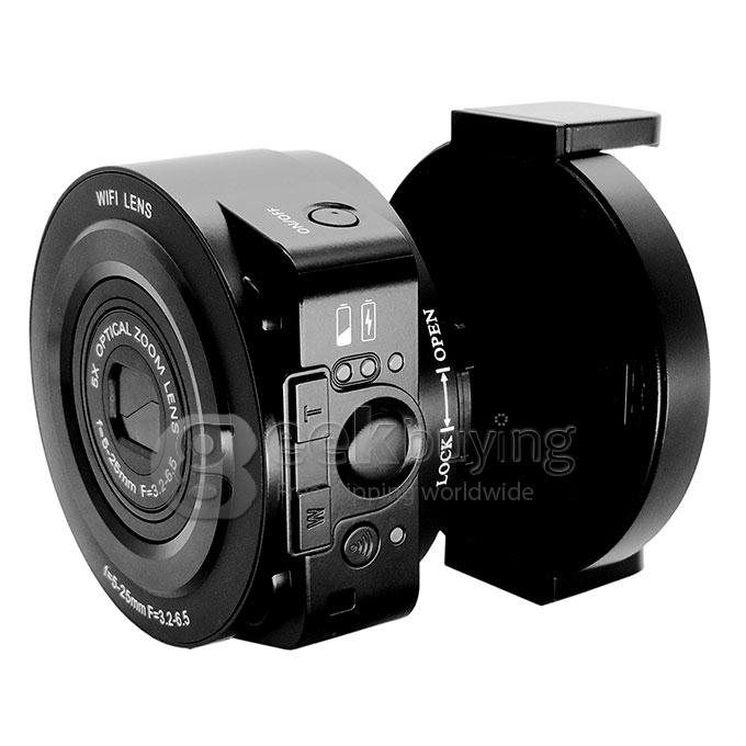 AMKOV Sangmax SP-W501 14MP CMOS Lens Camera Wireless WiFi Direct Self-timer 5X Zoom Auto Focus - Black