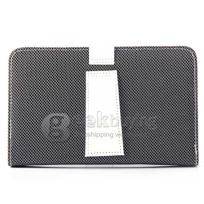 Universal Micro USB Keyboard Leather Case for 7 Inch Tablet PC - White