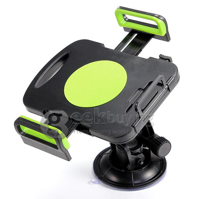 New Car Bracket Suction Mount Holder Backrest Windshield Mountain for iPad Air Mini Sumsang Tablet PC - Black+Green