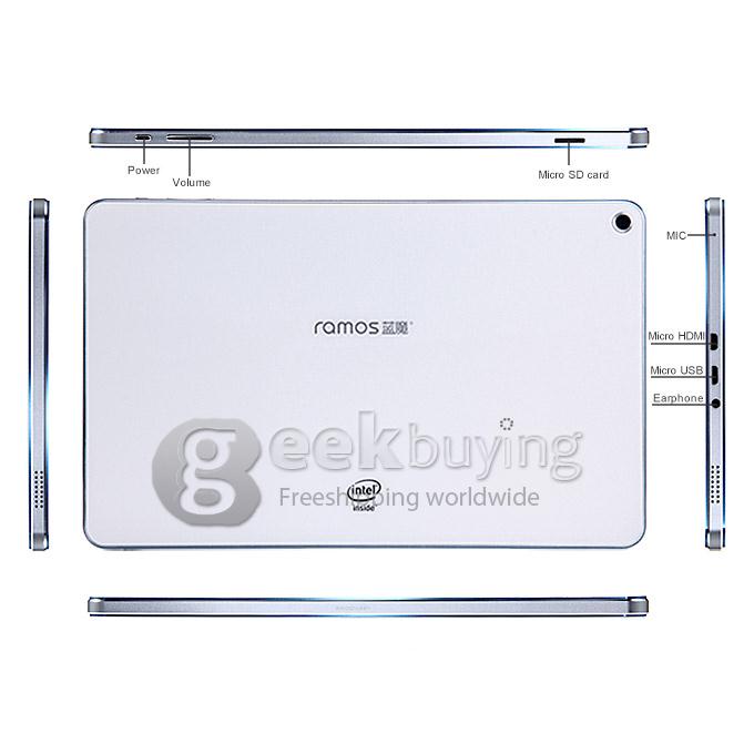 Ramos i9s Intel ATOM Z3735F Quad Core 8.9 Inch Tablet PC Android 4.4 OS 2GB/16GB 1920*1200 BT GPS - White