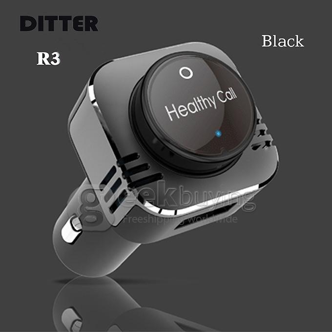 Triple Function Bluetooth 4.0 Stereo Headset Car Oxygen Bar Air Purifier Car Charger - Black