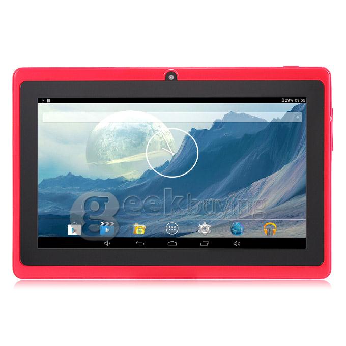 Q89 Allwinner A23 7 Inch Tablet PC Android 4.4 OS 4GB ROM Dual Cameras with Flash Big Horn - Red