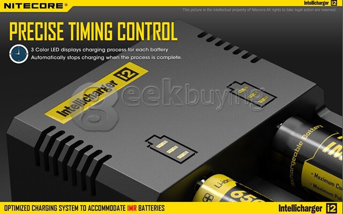 Nitecore D4 Digicharger LCD Display Universal Battery Charger Intelligent Circuitry - Black