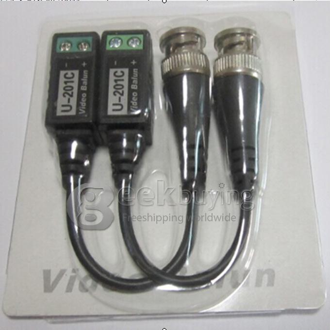 U201C CCTV Passive Video Balun Twisted Pair Transceiver - BNC Video Over UTP Cable