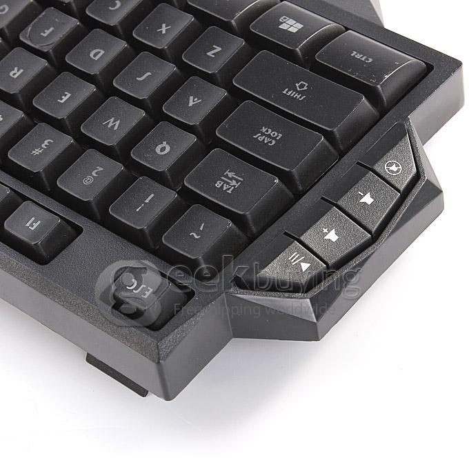 Genius G7 USB Wired LED Backlight 112 Key Gaming Keyboard + 6D 800/1600/2000DPI Mouse Combo Set - Black