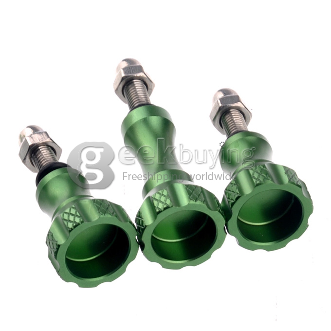 High Quality & Precision CNC Machining Thumb Knob Aluminum Alloy Bolt Nut Screw Kit For Gopro Hero 4 / 3 / 2 / 1 KEECOO SJCAM (Green)