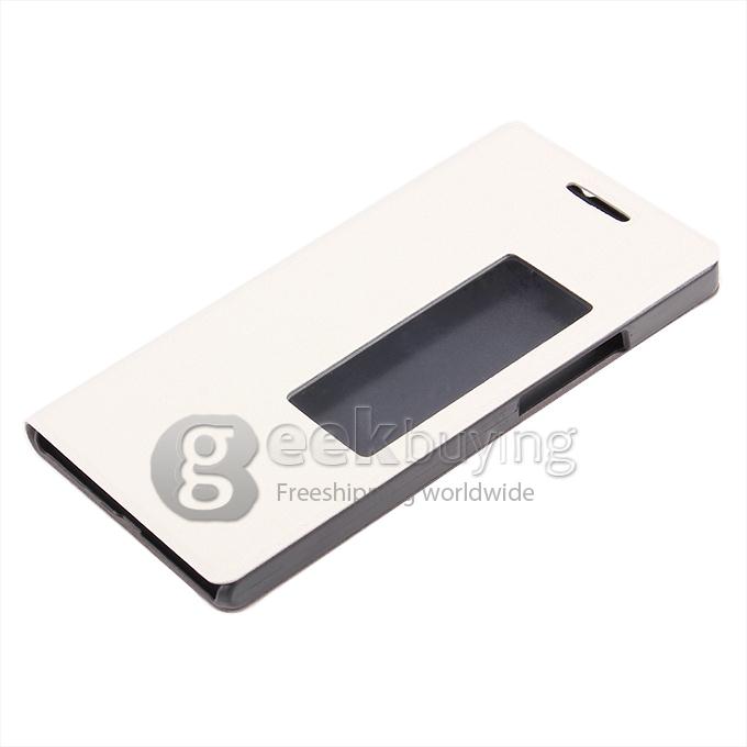 Brand New Protecive Cover Flip Stand Leather Case for HUAWEI Ascend P7 - White