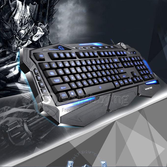 WFIRST X9 Wired USB Programme Gaming Keyboard with Customizable Setting Key and LED Backlight for Computer and Laptop 