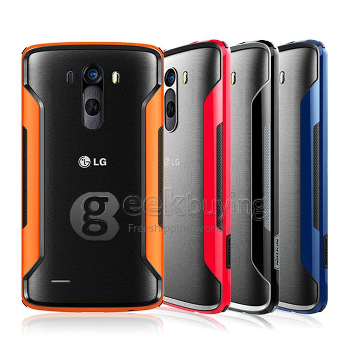 Nillkin Frame Series Protective Cover Shell Bumper PC+TPU Case for LG G3 - Black