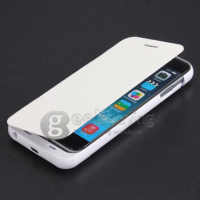 3800mAh External Battery Power Bank Backup Charging Case with Flip Leather Cover For iPhone 6 4.7