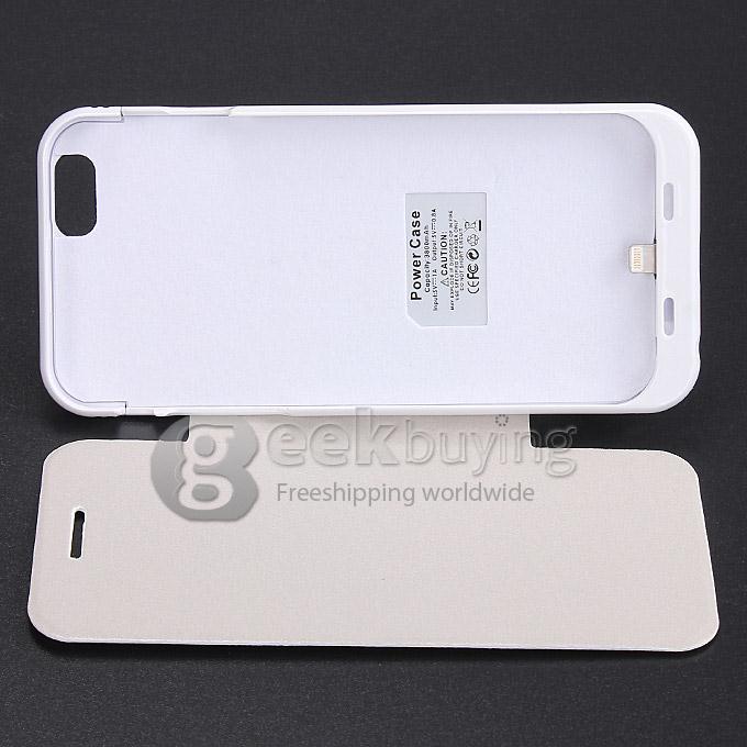 3800mAh External Battery Power Bank Backup Charging Case with Flip Leather Cover For iPhone 6 4.7