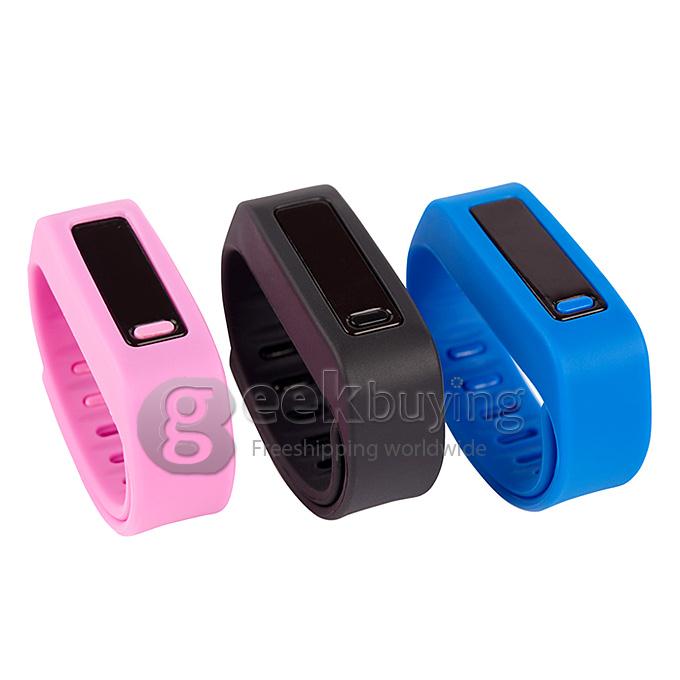 LC Healthy Smart Sport Bluetooth 4.0 Wrist Band Bracelet Hand Ring with Screen Sleeping Fitness Running Ped - Blue