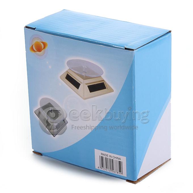 300g Solar Powered Rotation Turntable Jewelry Display Plate Desinger Rotary Jewelry Showcase Stand - Golden