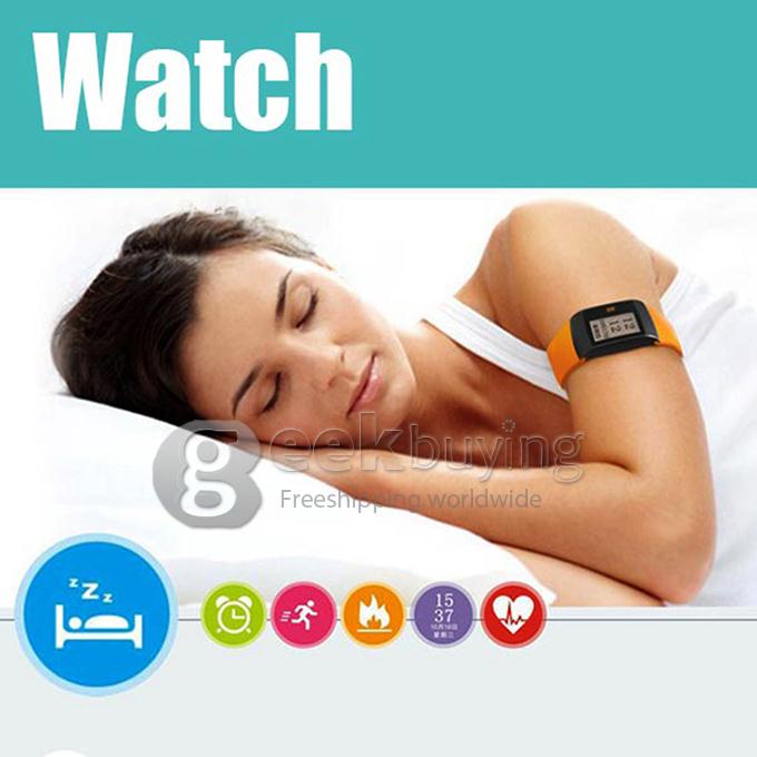 MU1 Sports Smart LCD Bracelet Watch Sleeping Moniton Health Wristband for Men Women - Green