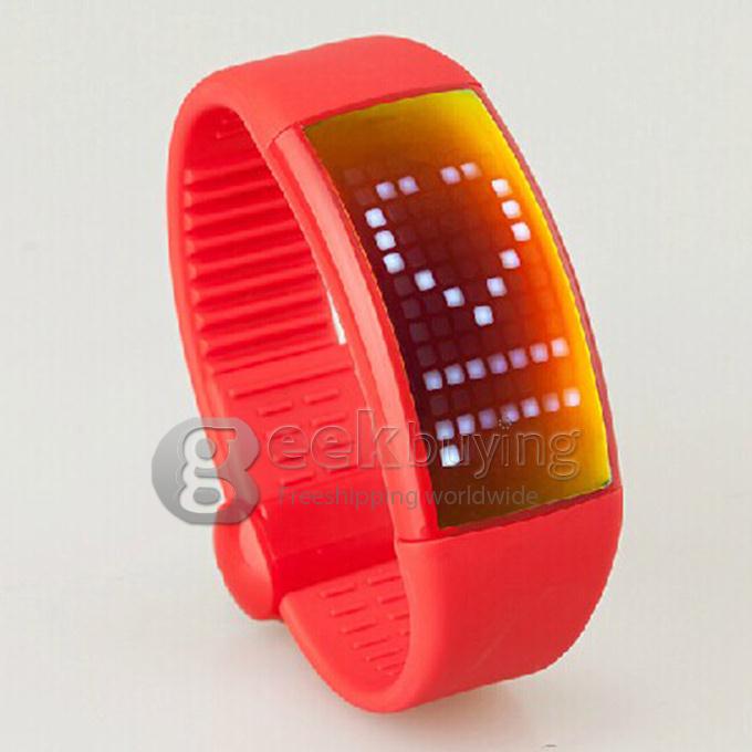Personalized Accurate Signature USB 3D Acceleration Sensor Pedometer Smart Watch 8G Capacity - Red