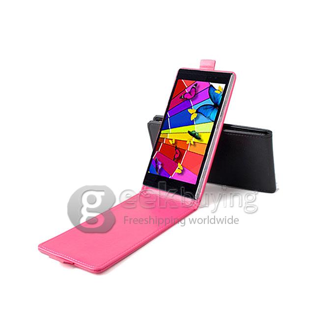 Protective PU Leather Hard Case Cover Shell for KINGZONE K1 - Pink