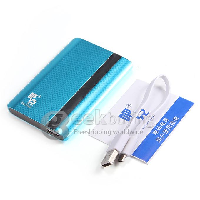 Buccker T28C 5200mAh Power Bank External Battery Mobile Power for Smart Phones iPad iPhone 6 Plus Sumsung HTC - Blue