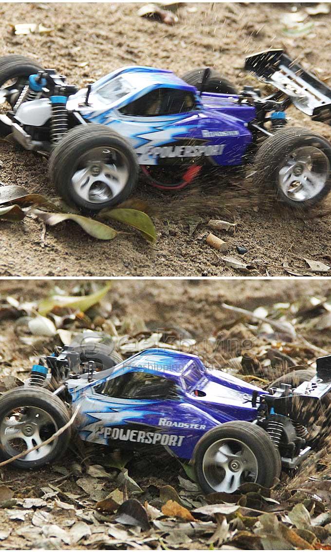 WLtoys A959 4CH Trucks High Speed Electric Remote Control Car Stunt Off-road Monster Truck Super Power Ready - Blue