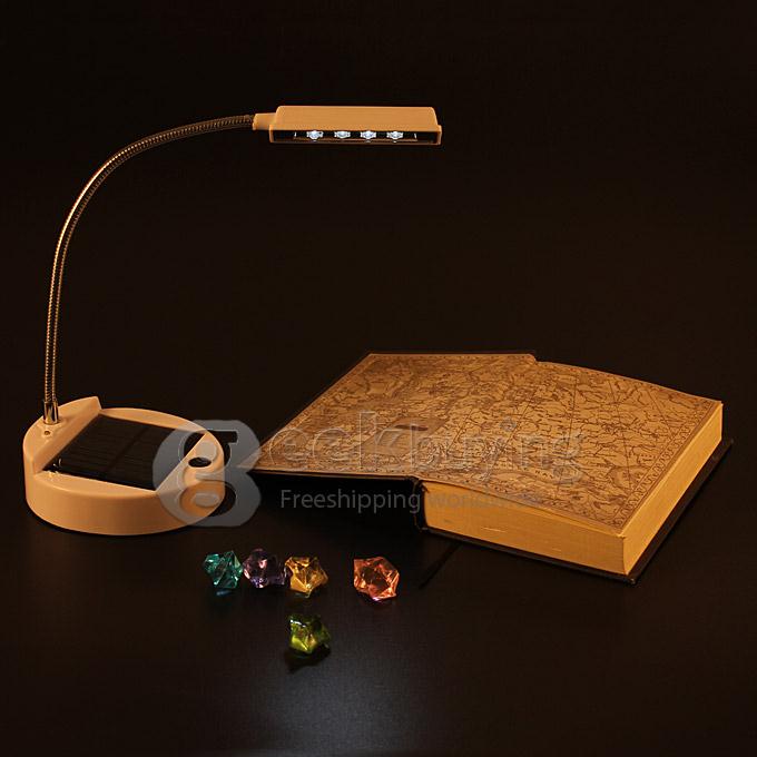 Solar USB Power 4 LED Solar Power Flexible Reading Light Desk PC Lamp