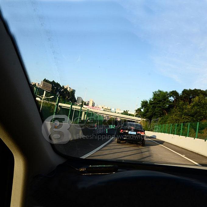 F-02 Car OBD HUD Speeding Warning System Windshield Digital Head Up Display - Black