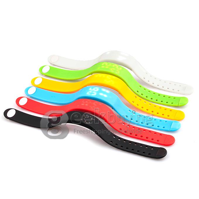 W2 Multi-function USB LED 3D Smart Wrist Band Watch Support Time Calorie 3D Pedometer Temperature Sleep Health Monitor - Yellow