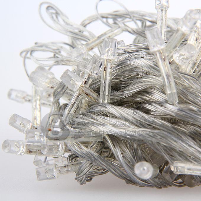 10M 100 LED 220V 8-Mode Fancy Ball Lights Decorative Christmas Party Festival Twinkle String Lamp Strip - Yellow (EU Plug)