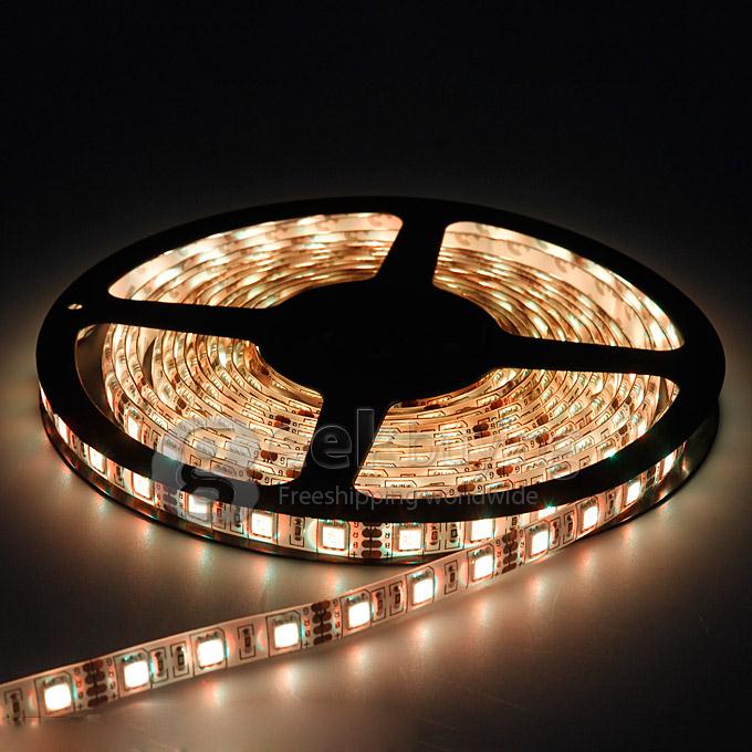 5M 300LED 5050 SMD 12V Flexible Waterproof IP65 LED Strip Light - Warm White