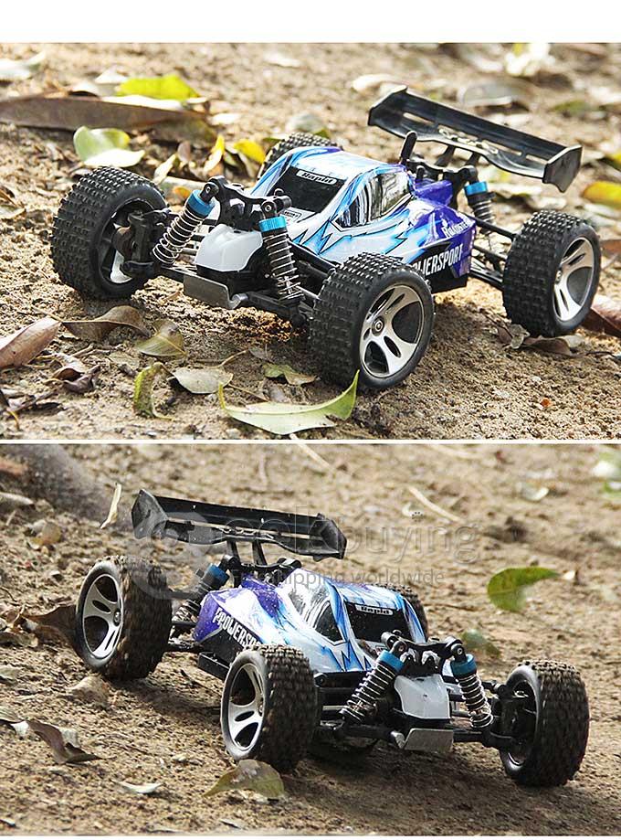 WLtoys A959 4CH Trucks High Speed Electric Remote Control Car Stunt Off-road Monster Truck Super Power Ready - Blue