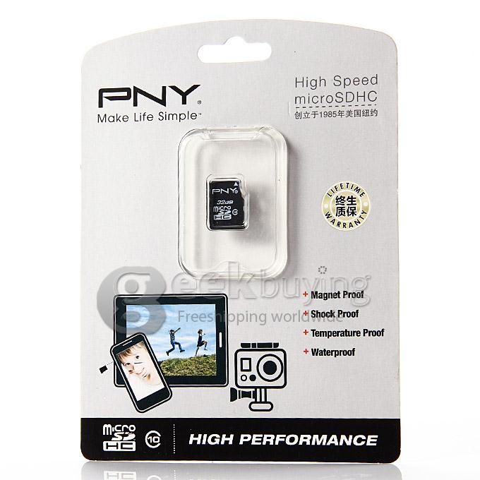 PNY Class 10 High Speed 32GB TF Card Micro SDHC SD TransFlash TF Memory Storage Card