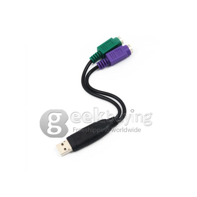 Unitek Y-155 USB Female to 2 * PS / 2 Mouse Keyboard Ports Cable Converter